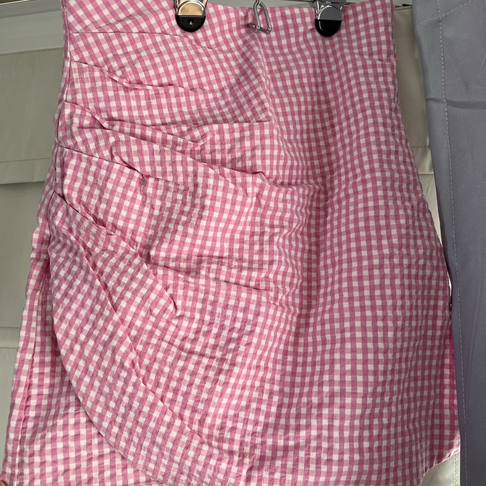 Zara Gingham Mini Skirt